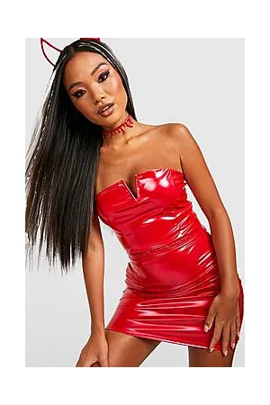 Boohoo Petite Halloween Vinyl Mini Skirt