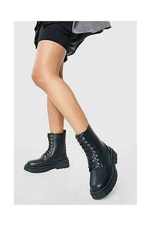 Boohoo Lace Up Hiker Boots