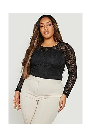 Boohoo Plus Lace Top & Chiffon Midi Skirt Co-Ord