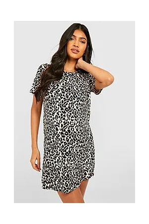 Boohoo Maternity Leopard Print T-shirt Nightie