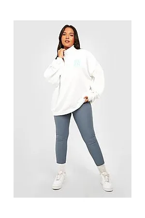 Boohoo Plus Dsgn Studio Half Zip Oversized Sweater
