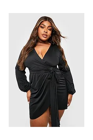 Boohoo Plus Slinky Wrap Dress