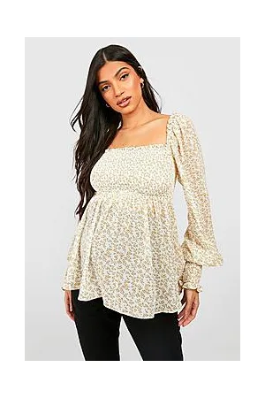 Boohoo Maternity Floral Shirred Smock Top