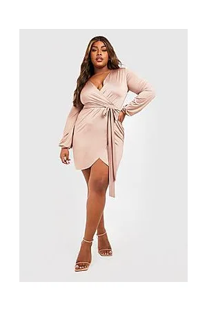 Boohoo Plus Slinky Wrap Dress