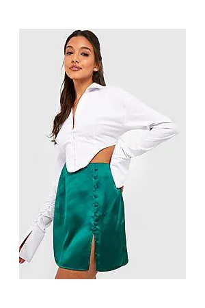 Boohoo Satin Mini Skirt