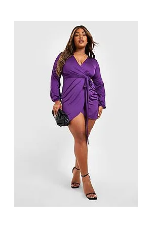 Boohoo Plus Slinky Wrap Dress