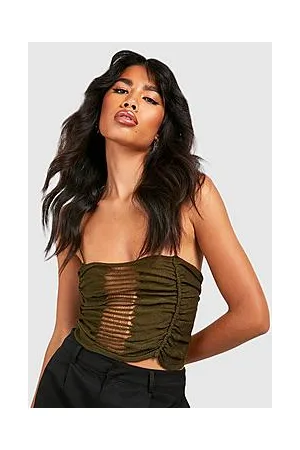 Boohoo Ladder Detail Strappy Knitted Crop Top