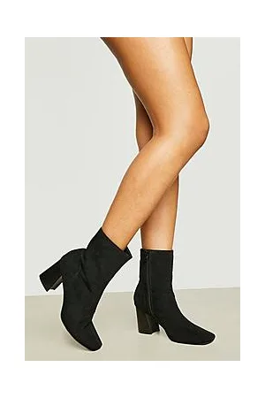 Boohoo Flared Heel Sock Boots