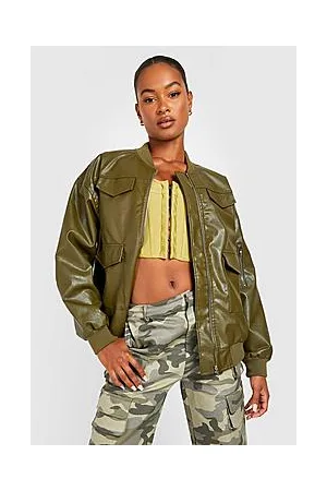 Boohoo Tall Pu Bomber