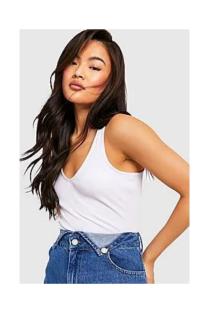 Boohoo Strappy V Neck Bodysuit