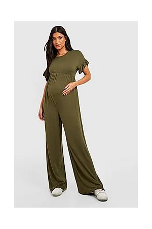 Boohoo Maternity Frill Sleeve Jumpsuit