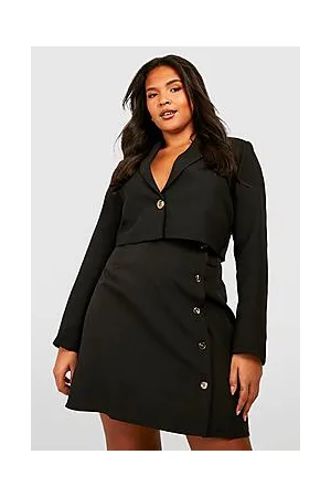 Boohoo Plus Button Mini Skirt