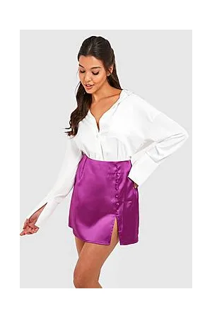Boohoo Satin Mini Skirt