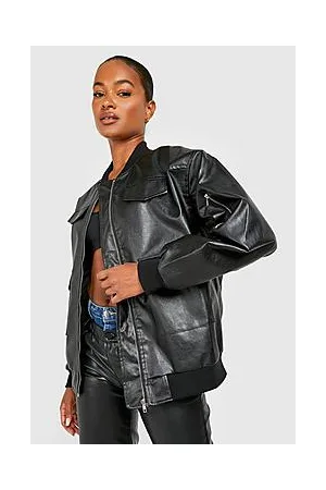 Boohoo Tall Pu Bomber