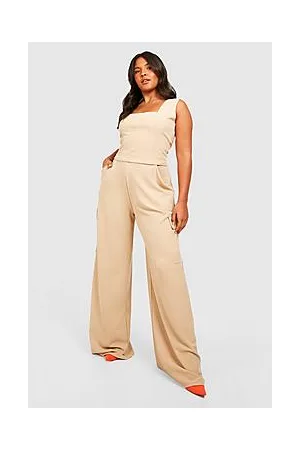Boohoo Plus Corset & Wide Leg Cargo Trouser Co-ord