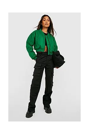 Boohoo Seam Detail Wool Mix Bomber Jacket