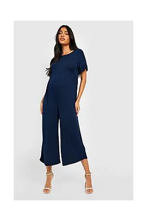Boohoo Maternity Frill Sleeve Culotte Jumpsuit