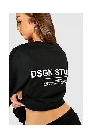 Boohoo Heavyweight Text Back Print T-shirt