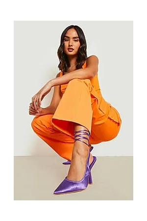 Boohoo Skinny Heel Lace Up Court Shoe