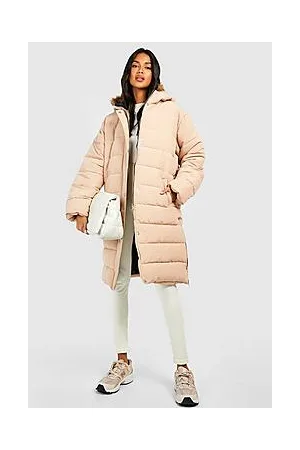 Boohoo Faux Fur Trim Longline Parka