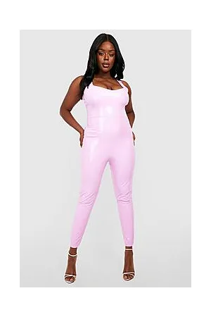 Boohoo Plus Halloween Vinyl Jumpsuit