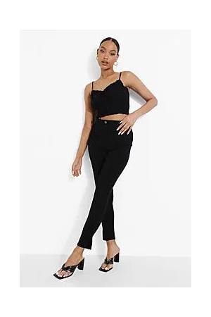 Boohoo Tailored Crepe Skinny Trousers