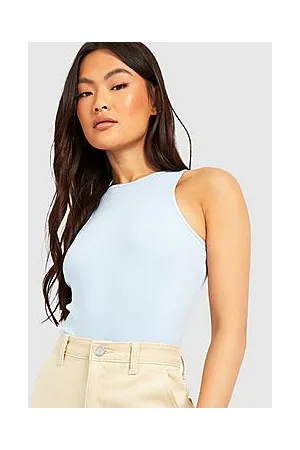 Boohoo Rib Racer Vest Bodysuit