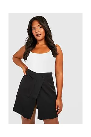 Boohoo Plus Wrap Mini Skirt