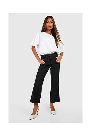 Boohoo Basics High Waisted Kick Flared Jeans