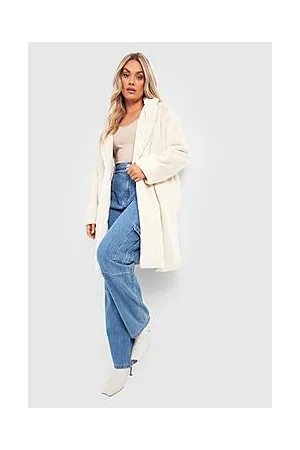Boohoo Plus Faux Fur Longline Coat