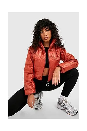 Boohoo Cire Funnel Neck Puffer