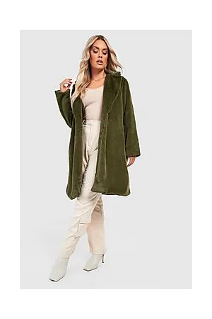 Boohoo Plus Faux Fur Longline Coat