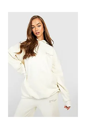 Boohoo Premium Text Print Oversized Hoodie