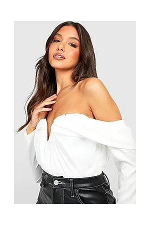 Boohoo Chiffon Bardot Bodysuit