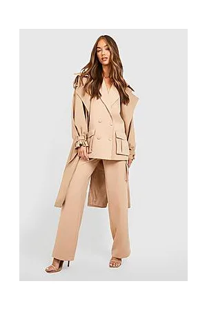Boohoo Utility Pocket Wide Leg Tailored Trousers