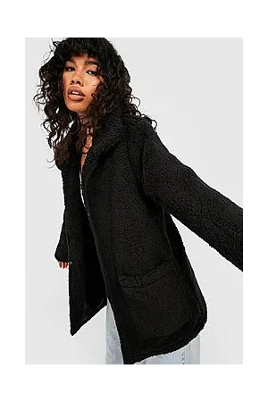 Boohoo Oversized Teddy Faux Fur Coat