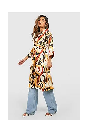 Boohoo Abstract Midi Kimono