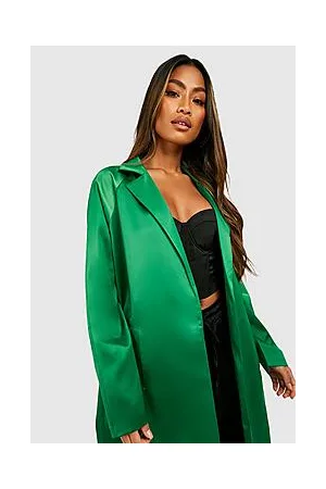 Boohoo Satin Longline Duster Coat