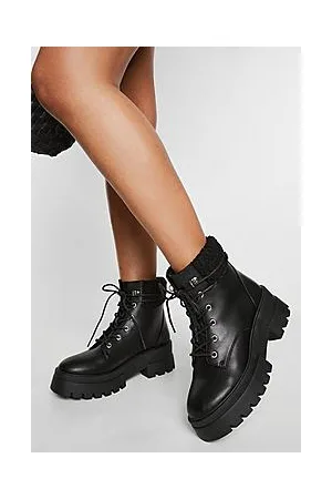 Boohoo Ankle Tie Hiker Boots