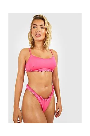 Boohoo Frill Detail Hipster Bikini Brief