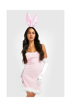 Boohoo Halloween Mesh Feather Trim Mini Dress