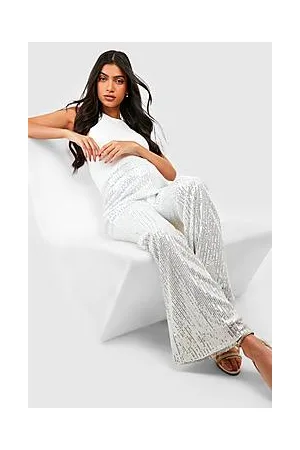 Boohoo Maternity Sequin Stretch Flare Trousers