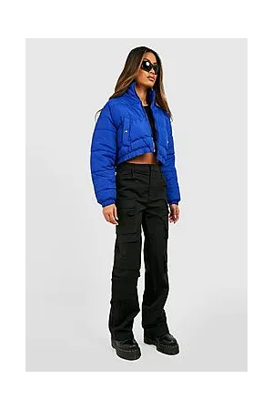 Boohoo Crop Funnel Neck Puffer