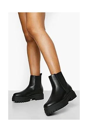 Boohoo Ribbed Detail Chelsea Boots