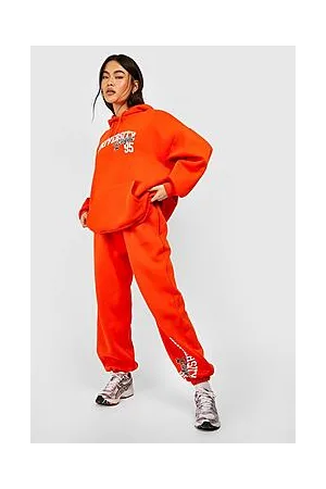 Boohoo Slogan Printed Oversized Hooded Tracksuit