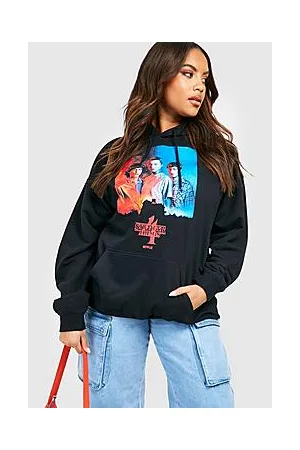 Boohoo Plus Stranger Things Oversized Hoodie