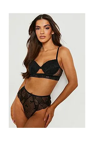 Boohoo Lace Plunge Long Line Bra
