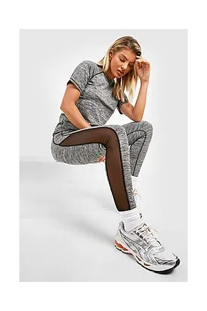 Boohoo Marl Mesh Panel Gym Legging