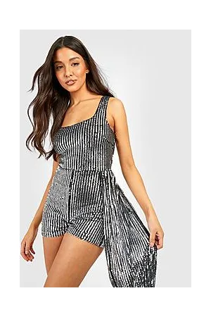 Boohoo Strappy Drape Detail Playsuit