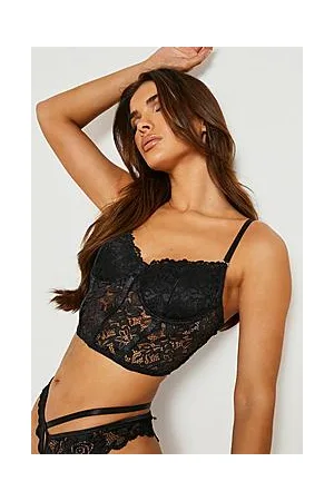 Boohoo Lace Long Line Bra
